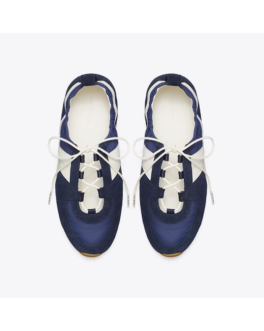 Tory Burch Blue Hank Ballet Sneaker