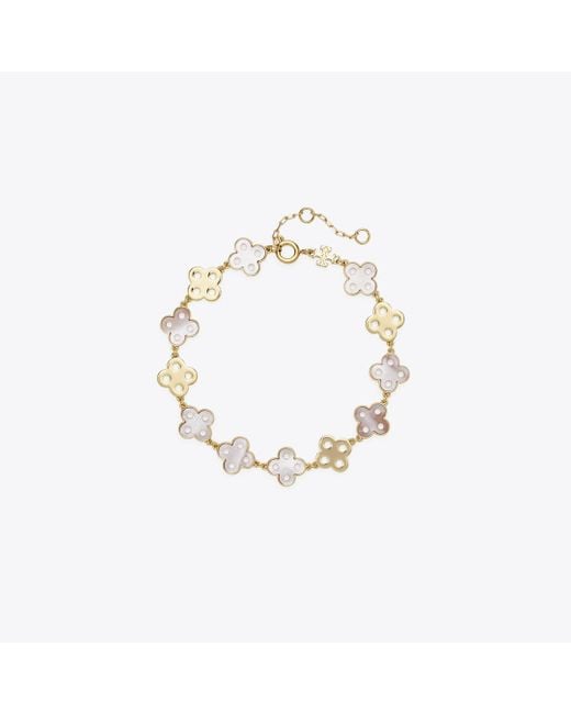 Tory Burch Metallic Kira Clover Bracelet