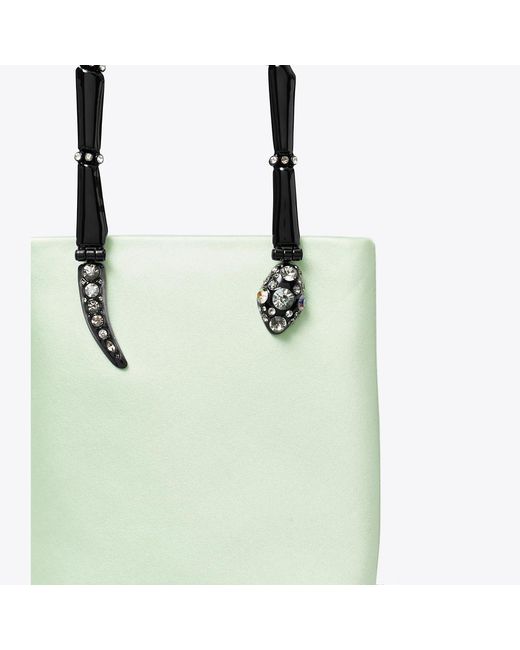 Tory Burch Multicolor Mini Satin Snake Handle Tote, One Size
