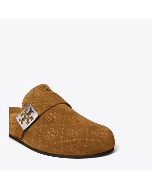 Tory Burch Brown T Monogram Mellow Mule