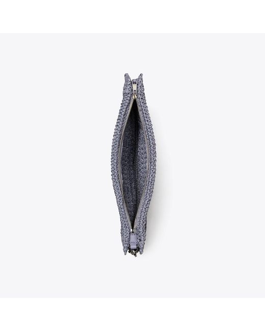 Tory Burch Purple Ella Hand-Crocheted Pouch