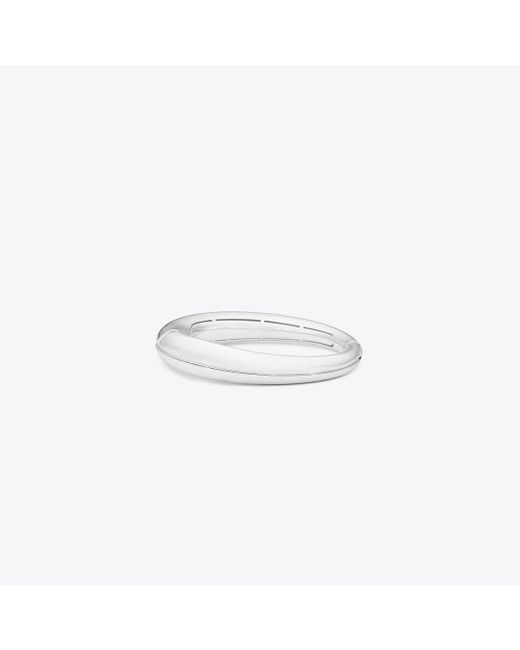 Tory Burch White Pierced Cuff, One Size