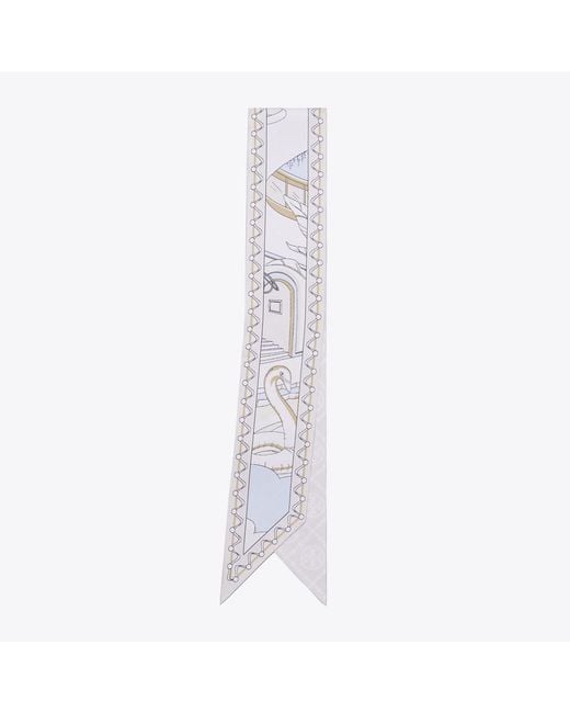 Tory Burch White The Pool Ribbon Tie