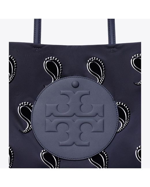 Tory Burch Blue Small Ella Printed Tote, One Size