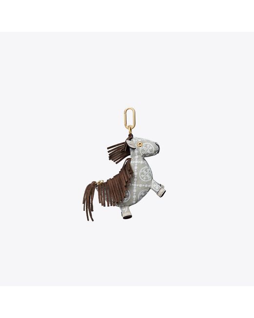 Tory Burch White Horse Bag Charm