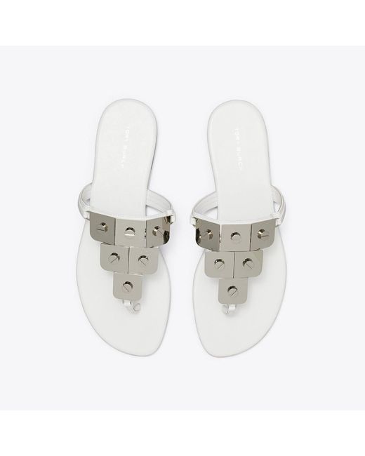 Tory Burch White Gladiator Capri Sandal