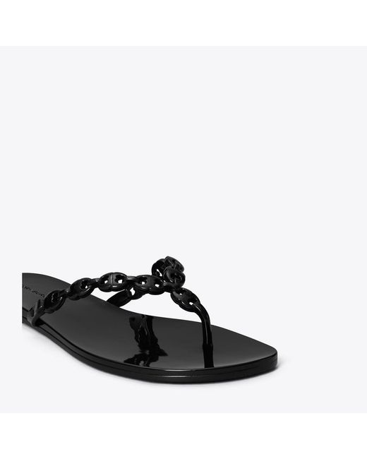 Tory Burch Black Gemini Link Jelly Flip-Flop