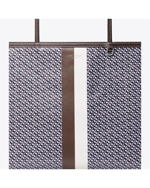 Tory Burch Purple Racer Tote, One Size