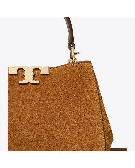 Tory Burch Brown Mini Eleanor Suede Satchel, One Size