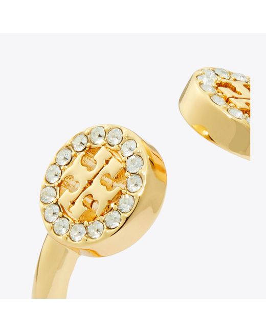 Tory Burch Metallic Icon Pavé Open Ring