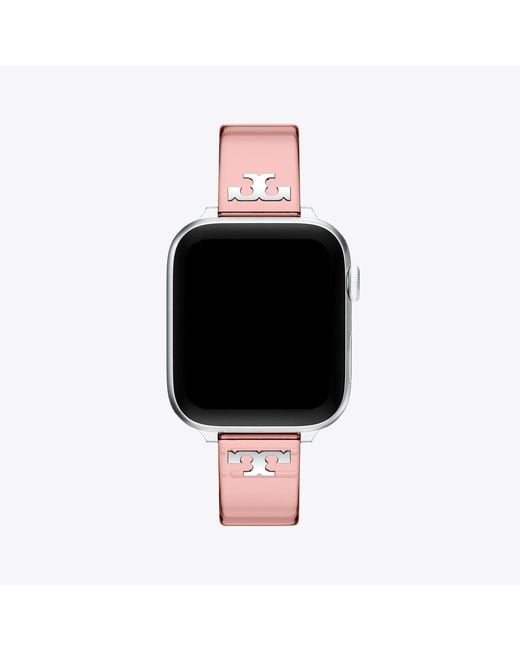 Tory Burch Black Single T Jelly Band For Apple Watch
