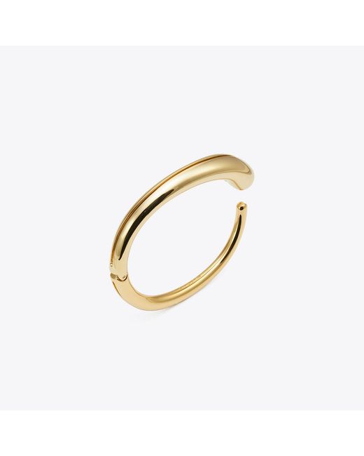 Tory Burch White Pierced Thin Cuff, One Size