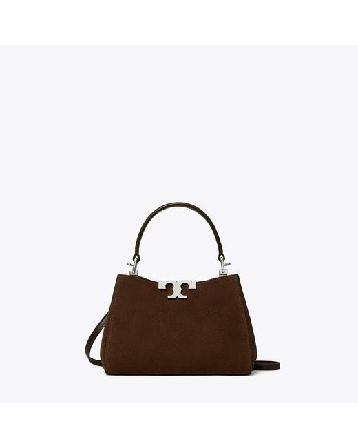 Tory Burch Brown Mini Eleanor Suede Satchel, One Size