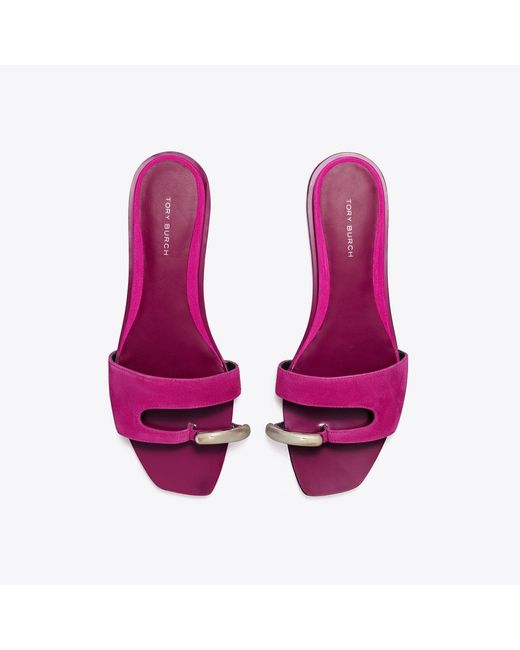 Tory Burch Purple Pierced Slide