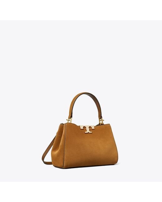 Tory Burch Brown Mini Eleanor Suede Satchel, One Size