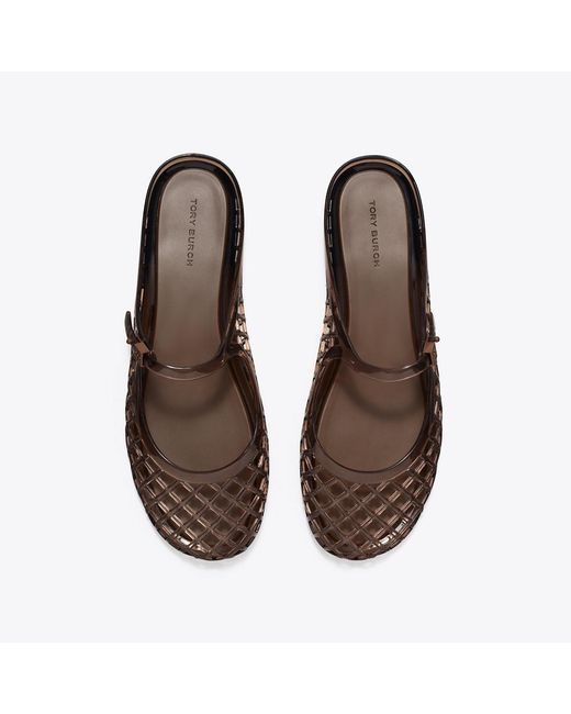Tory Burch Brown Mellow Mary Jane Jelly