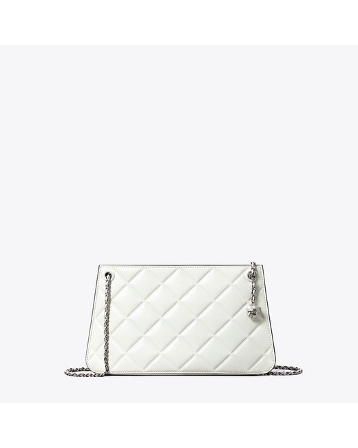Tory Burch White Fleming Pochette, One Size