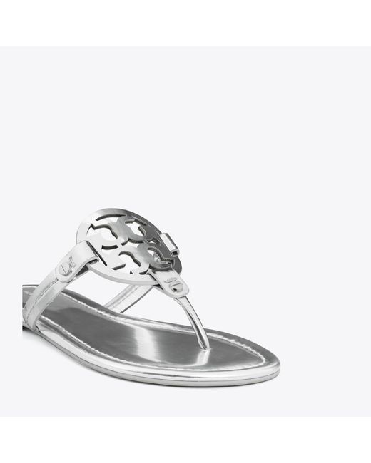 Tory Burch White Miller Metallic Sandal