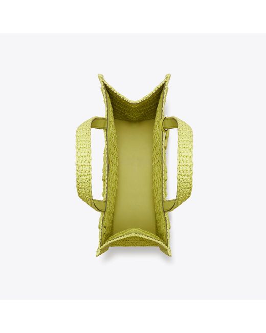 Tory Burch Green Small Ella Hand-Crocheted Popcorn Tote