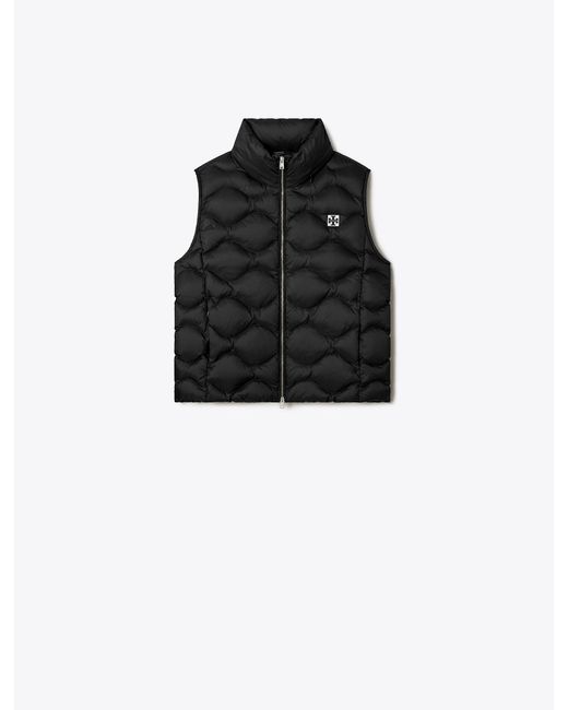 Tory Sport Black Tory Burch Quilted Nylon Down Vest