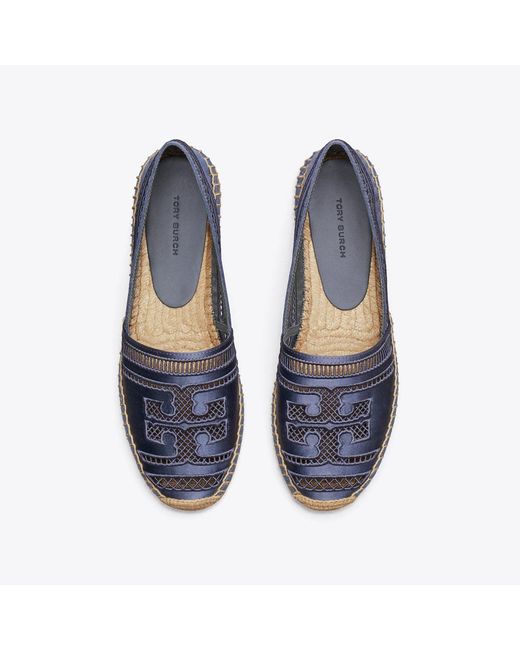 Tory Burch Blue Open Weave Espadrille