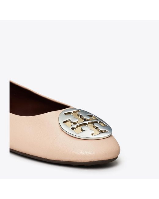 Tory Burch Natural Claire Cap-Toe Ballet