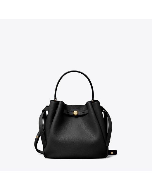 Tory Burch Black Romy Bucket Bag, One Size