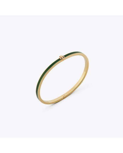 Tory Burch White Icon Thin Enamel Bracelet