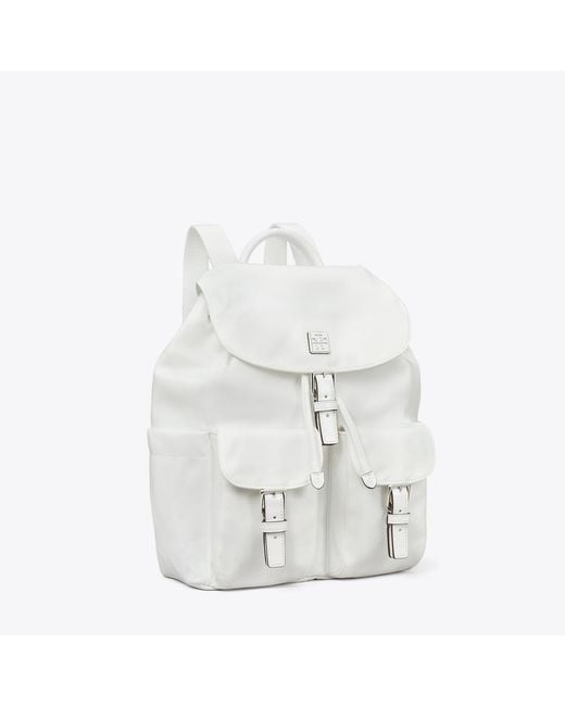 Tory Burch White Virginia Backpack
