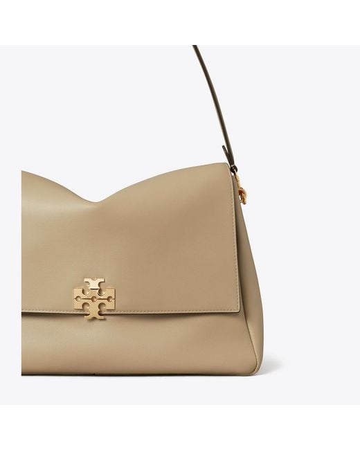 Tory Burch Natural Large Charlie Shoulder Bag, One Size