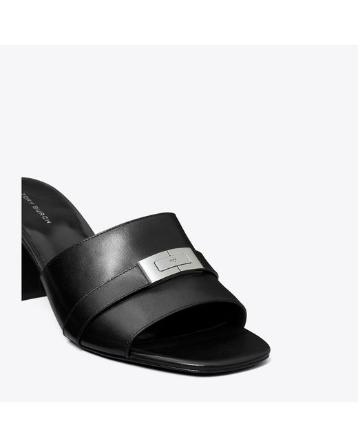 Tory Burch Black Leelee Heeled Mule