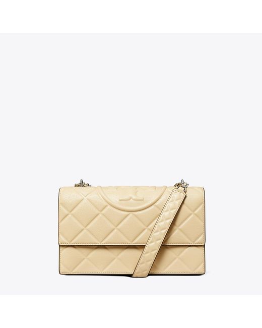 Tory Burch Natural Fleming Shoulder Bag, One Size