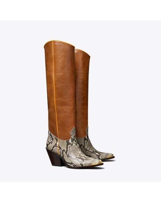 Tory Burch Brown Western Tall Boot
