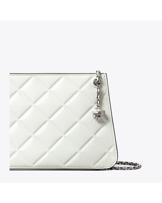 Tory Burch White Fleming Pochette, One Size