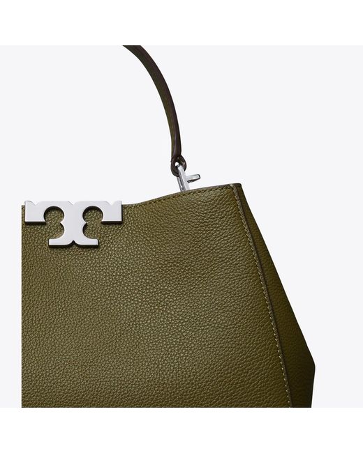 Tory Burch Green Medium Eleanor Soft Satchel, One Size