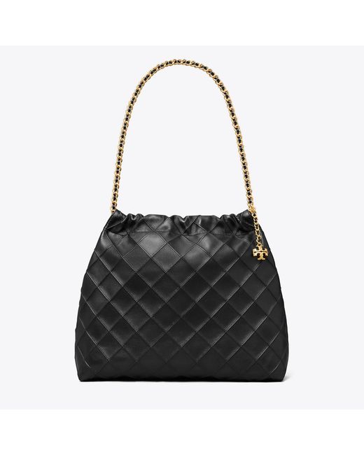 Tory Burch Black Fleming Soft Hobo Bag, One Size