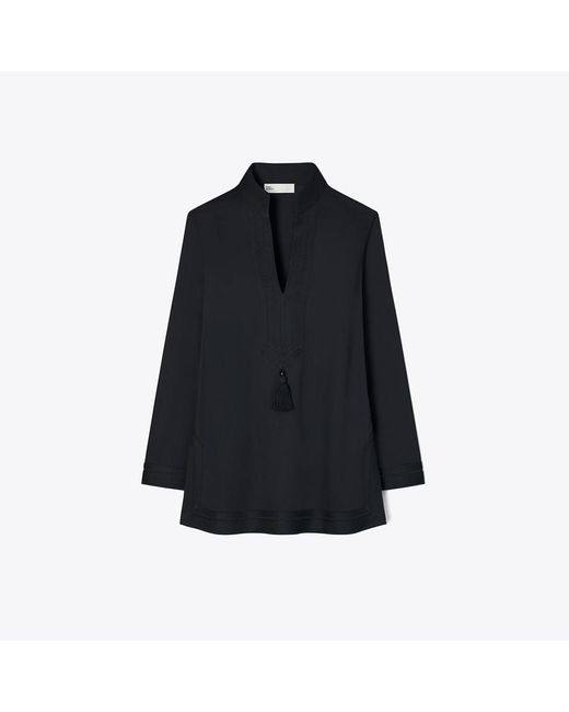 Tory Burch Black Cotton Tory Tunic