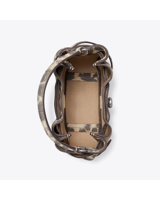 Tory Burch Multicolor Mini Romy Suede Bucket Bag