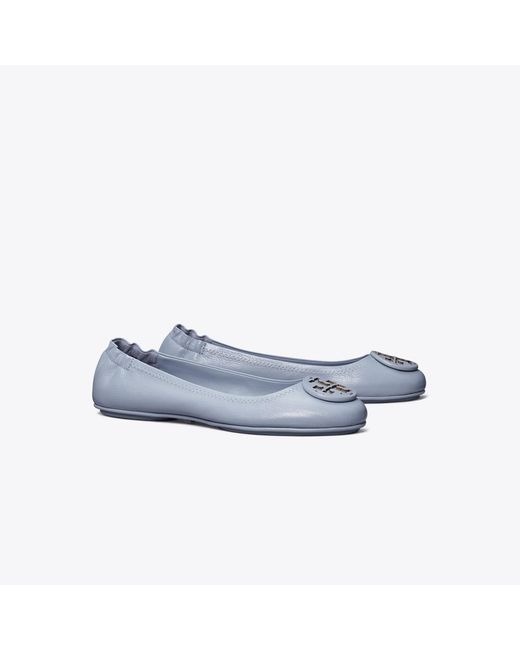 Tory Burch Blue Minnie Travel Ballet