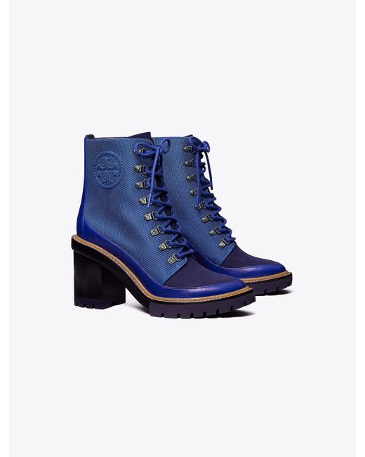 Tory Burch Blue Miller Lug-sole Ankle Boot