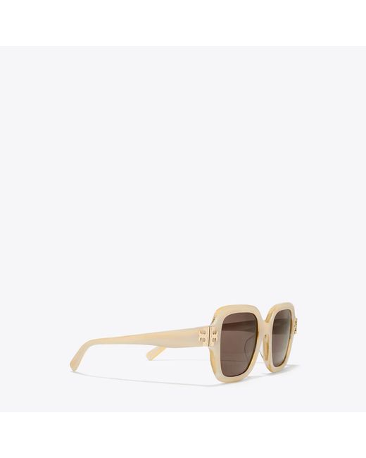 Tory Burch Pink Eleanor Square Sunglasses