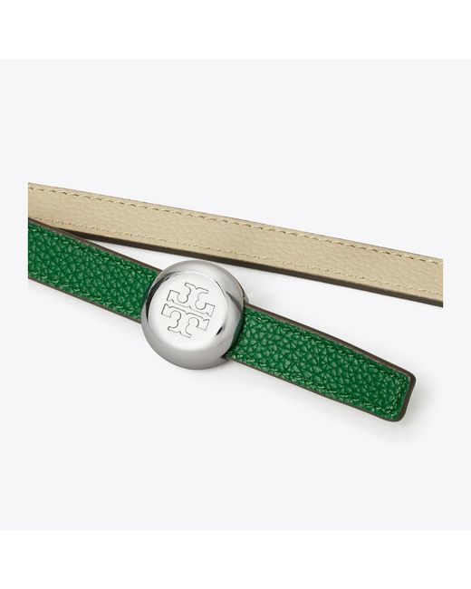 Tory Burch Green Romy Reversible Belt