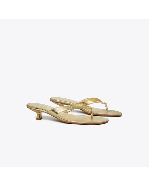 Tory Burch Metallic Capri Low-Heel Sandal