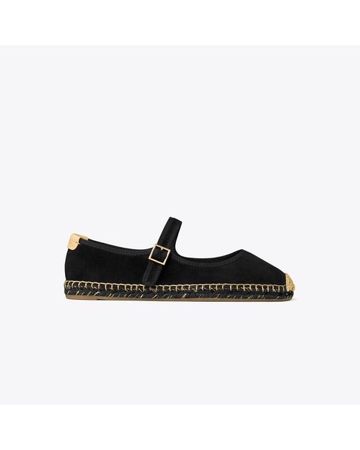 Tory Burch Black Mary Jane Espadrille