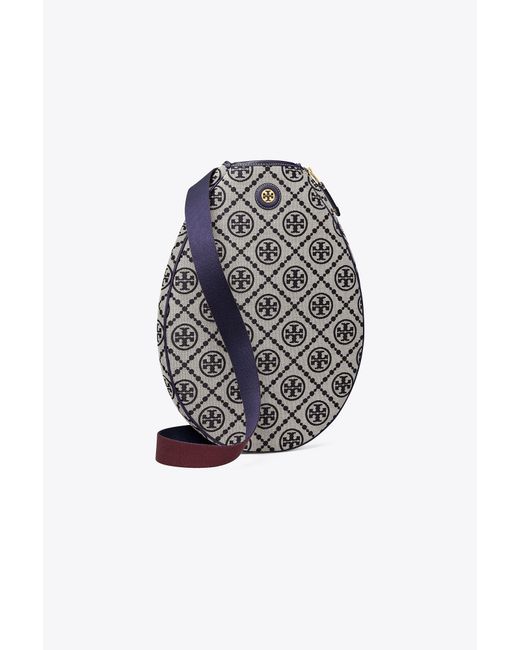 Tory Burch T Monogram Jacquard Tennis Bag in White Lyst UK