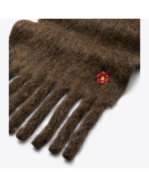 Tory Burch Brown Mohair Scarf