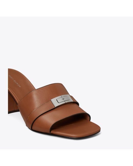 Tory Burch Brown Leelee Heeled Mule