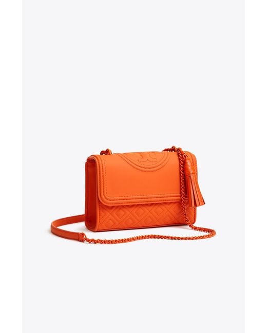 Tory Burch Fleming Matte Small Convertible Shoulder Bag in Orange | Lyst