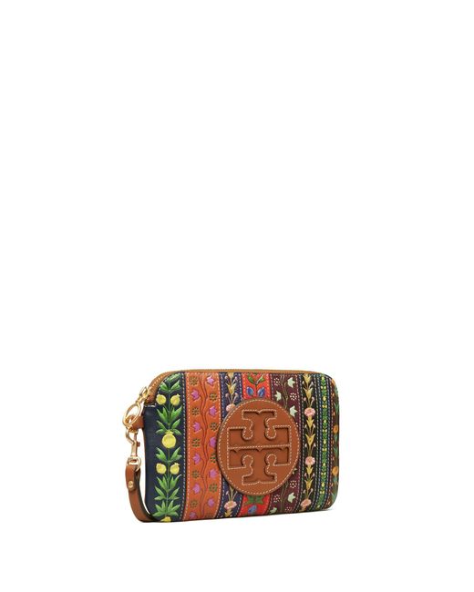 Tory Burch Perry Bombe Ribbon Patchwork Wristlet Lyst Canada