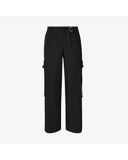 Tory Burch Black Cotton Cargo Pant